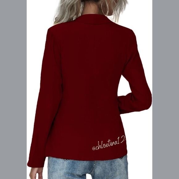 Women's V Neck Blazer Jacket Self Tie Knot Yellow or Choose Color - Picture 6 of 16